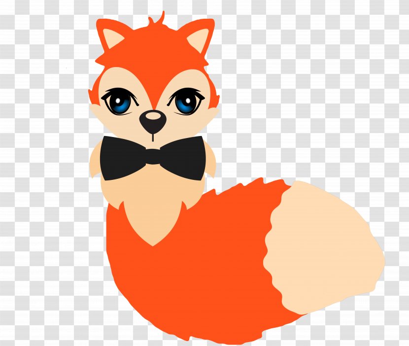 Whiskers Red Fox Cat Clip Art Illustration - Beak Transparent PNG