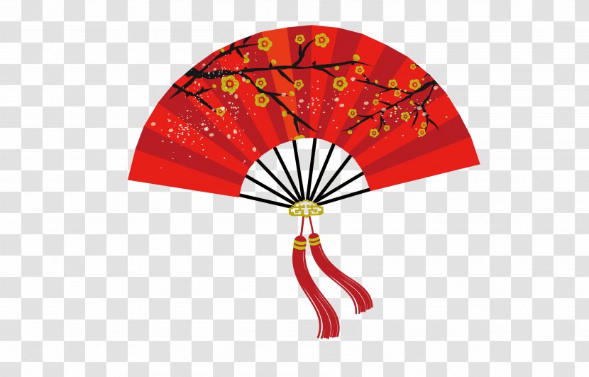 China Hand Fan Chinese New Year - Decorative - Sub Transparent PNG
