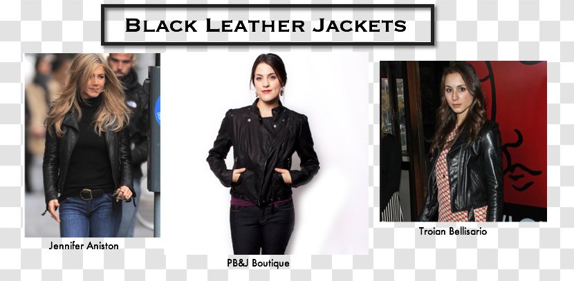Blazer Leather Jacket Fashion Denim Jeans - Jennifer Aniston - Hoodie Transparent PNG