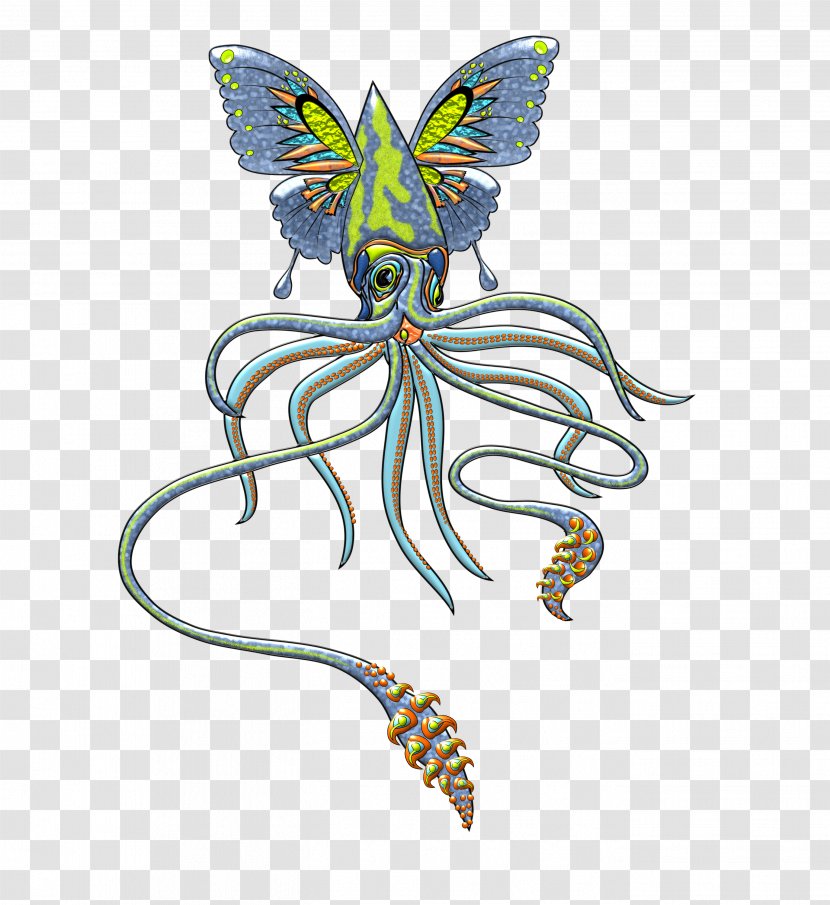 Butterfly Squid Birthday Happiness Love - Animal Figure Transparent PNG