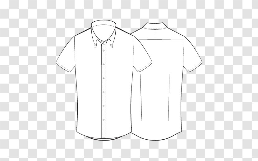 Dress Shirt Collar Outerwear Uniform Sleeve - White - Short Sleeves Transparent PNG