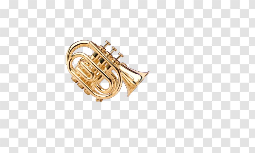 Trumpet Musical Instrument Wind Trombone Brass - Cartoon - Speaker Transparent PNG