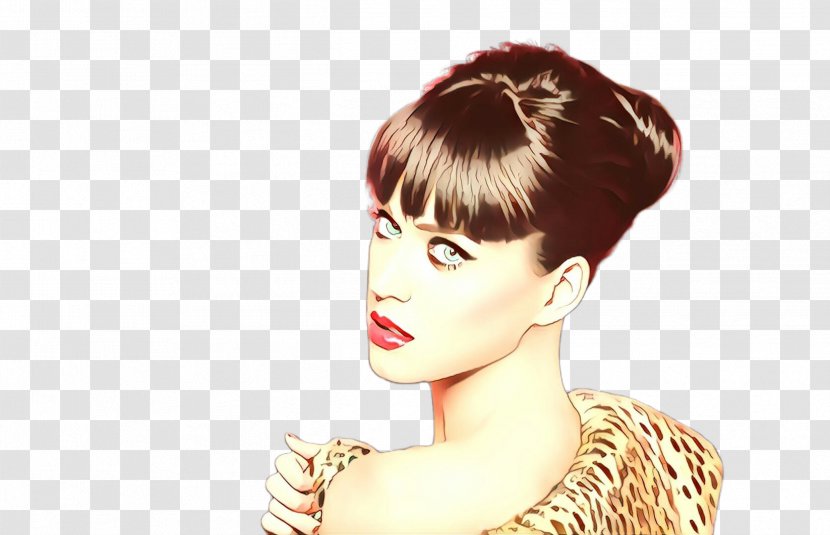 Hair Face Hairstyle Chin Eyebrow - Bangs Brown Transparent PNG