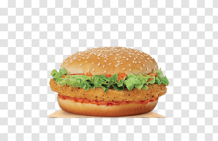 Chicken Sandwich Crispy Fried Cheeseburger Hamburger Hot - Whopper Transparent PNG