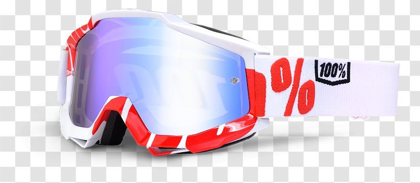 Goggles Glasses Lens Motocross Motorcycle - 100 Accuri - Moto Cross Transparent PNG