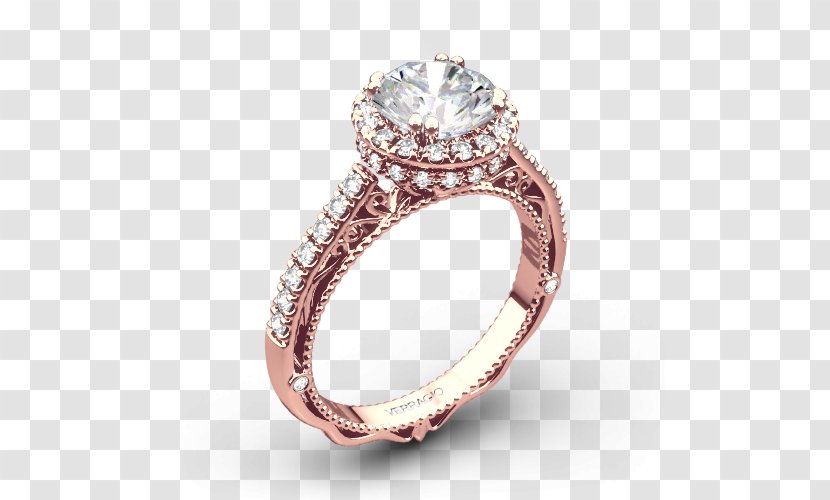 Engagement Ring Diamond Wedding - Whiteflash - Rose Gold Settings Transparent PNG