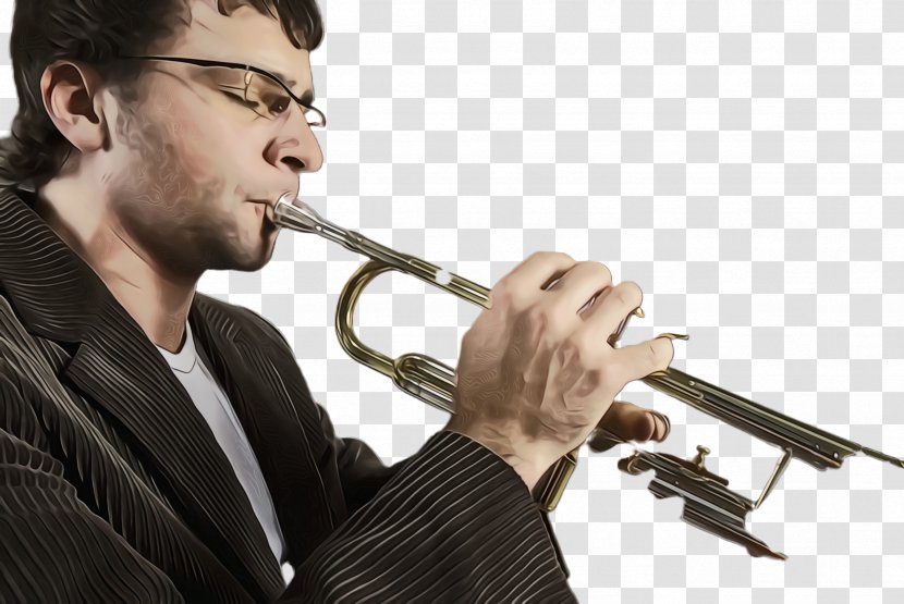 Musical Instrument Music Trumpeter Trombonist Wind - Pipe - Jazz Musician Transparent PNG