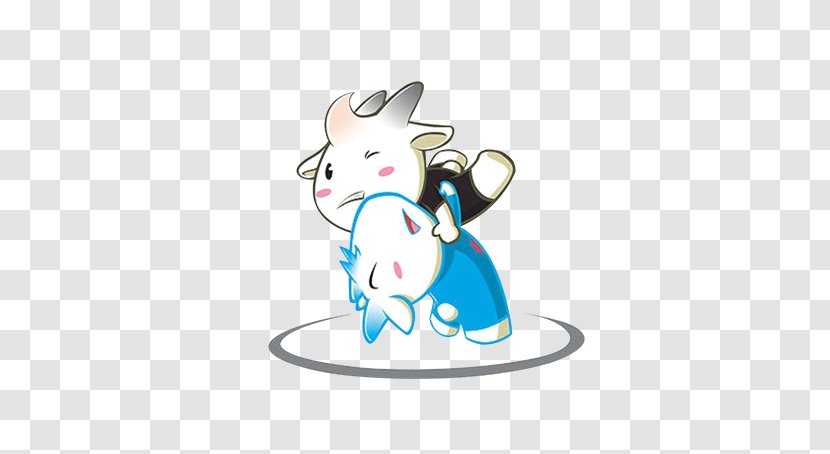 2010 Asian Games Rabbit Le Yangyang, A Xiang, He, Ru Y Yi Cartoon - Sport - Lamb Wrestling Transparent PNG