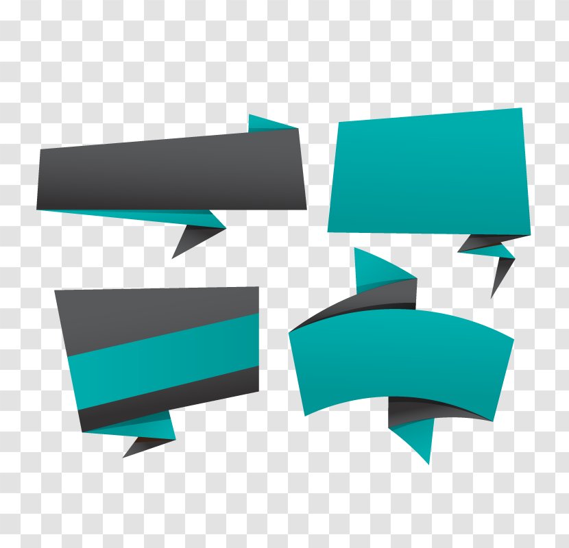 Vector Banners - Aqua - Turquoise Transparent PNG