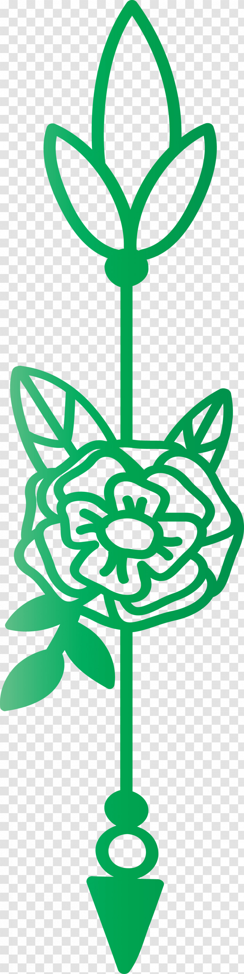 Boho Arrow Flower Arrow Transparent PNG