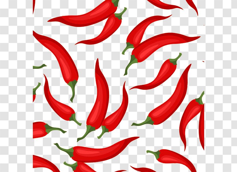Chili Con Carne Jalapexf1o Cayenne Pepper Mexican Cuisine - Plant Stem - Red Hand Painted Transparent PNG