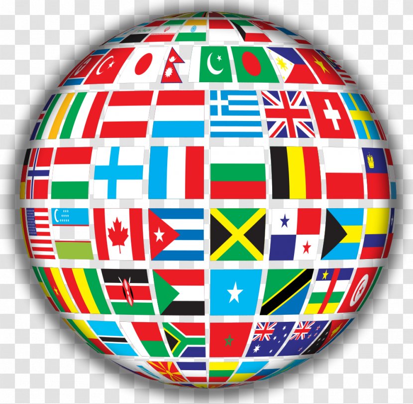 Globe Flags Of The World - Sphere Transparent PNG