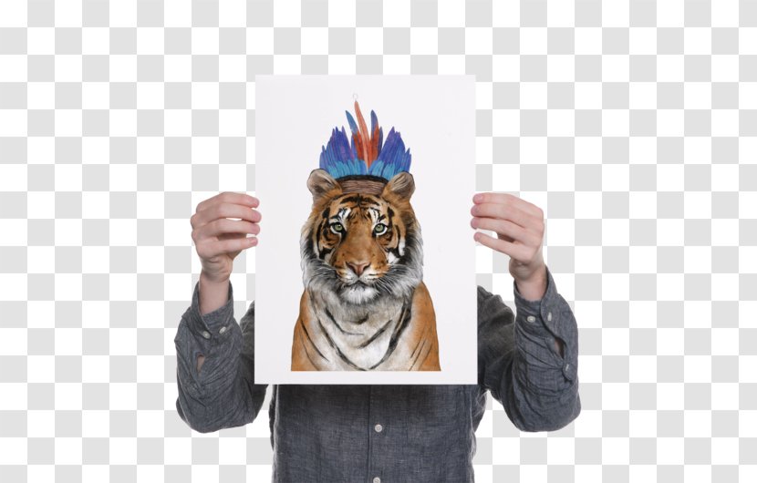 Tiger Art Painting Cat Printing - Watercolor Transparent PNG