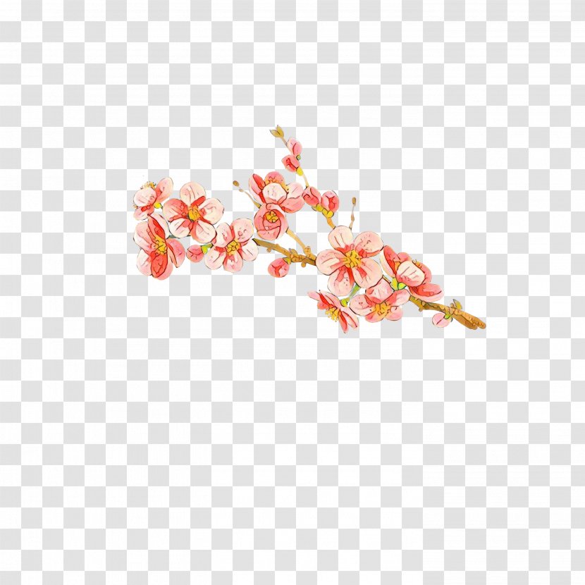Watercolor Flower Background - Fruit - Twig Branch Transparent PNG