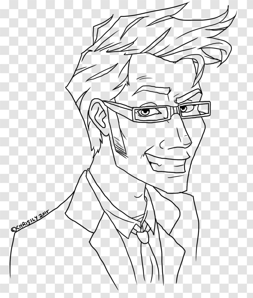Tenth Doctor Line Art Drawing Eleventh - Fan Transparent PNG