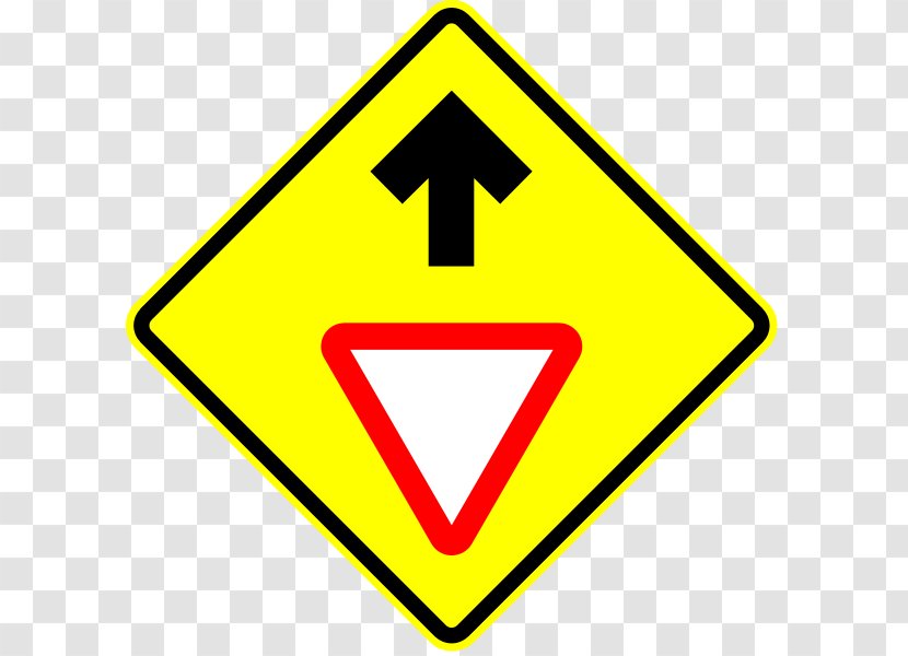 Traffic Sign Priority Signs Yield Road To The Right Transparent PNG
