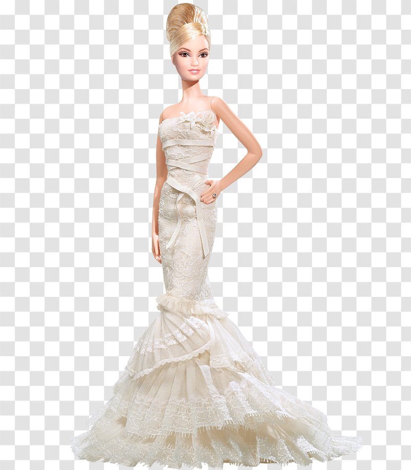 Vera Wang Bride: The Romanticist Barbie Doll #L9652 #L9664 Wedding Dress - Frame - Kate Hudson Transparent PNG