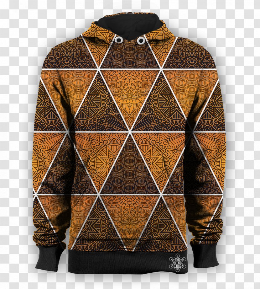 Hoodie Sweater Mosaic Outerwear Clothing - Silhouette - Tree Designs Transparent PNG