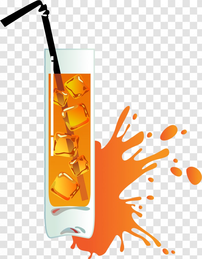 Ice Cream Cocktail Juice Soft Drink Iced Tea - Vector Hand-painted Transparent PNG