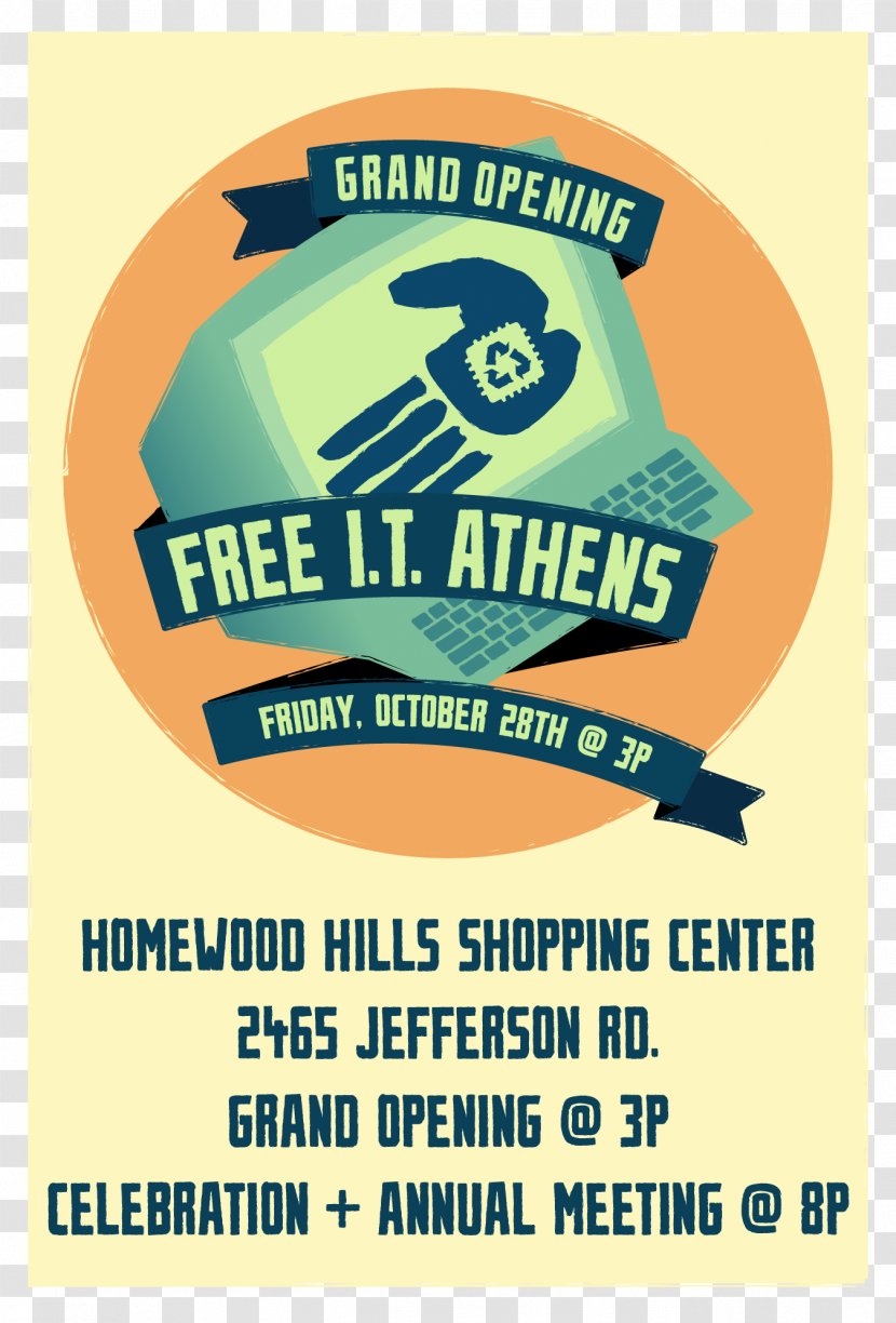 Free I.T. Athens Homewood Village Shopping Center Label Logo - Grand Opening Transparent PNG