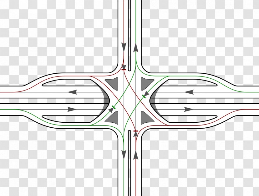 Single-point Urban Interchange Diverging Diamond Controlled-access Highway - Tree - Construction Transparent PNG