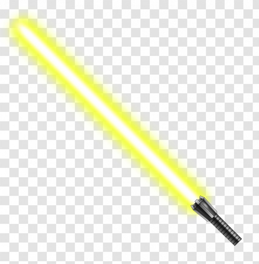 Yoda Lightsaber Yellow Star Wars - Light Transparent PNG