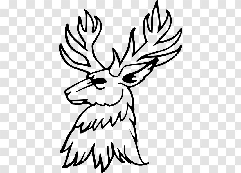 Deer Moose Elk Antler Clip Art - White Tailed Transparent PNG