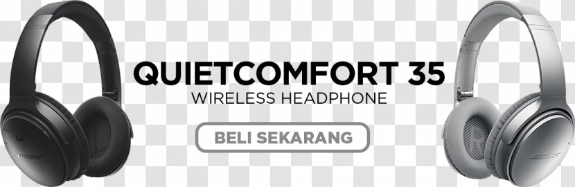 Headphones Bose QuietComfort 35 Headset Corporation Wireless - Electronic Device - Black Transparent PNG