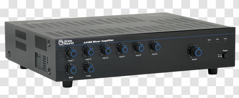 AtlasIED Atlas Sound AA Series AA30PHD Audio Mixers Amplifier Public Address Systems - Silhouette Transparent PNG