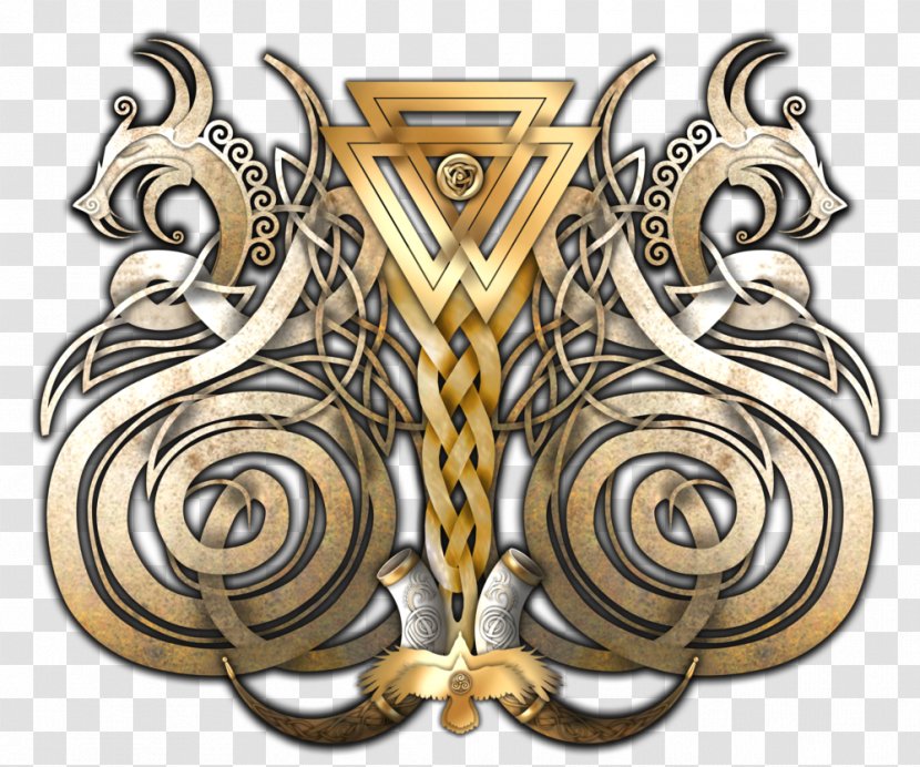 Viking Art Valknut Odin Norse Mythology - Banner - Dragon Transparent PNG