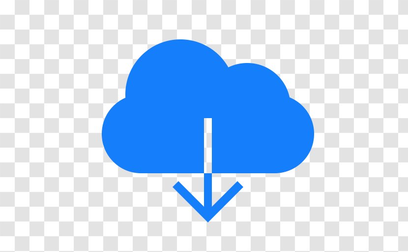 Download Upload Cloud Storage - Electric Blue - Icon Transparent PNG