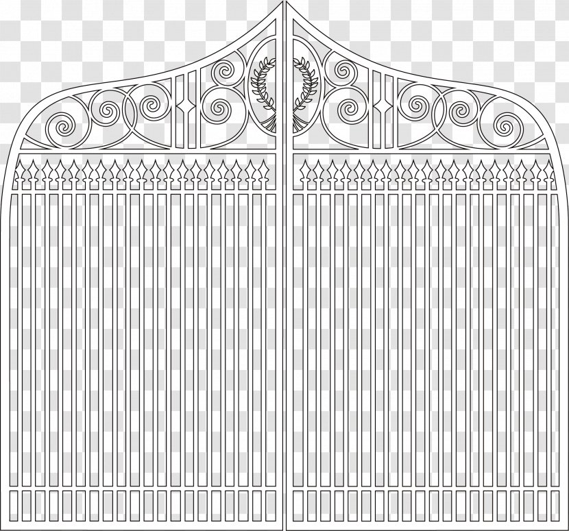 Architecture Fence White Facade Drawing - Monochrome Photography - Gate Barrier Transparent PNG
