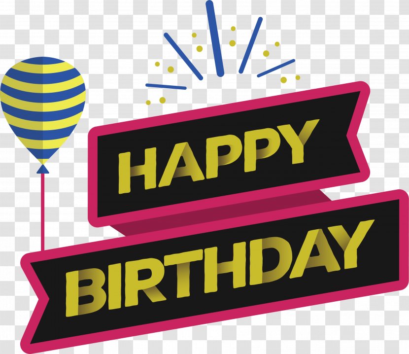 Happy Birthday To You Ribbon Wish - Area - Title Box Transparent PNG
