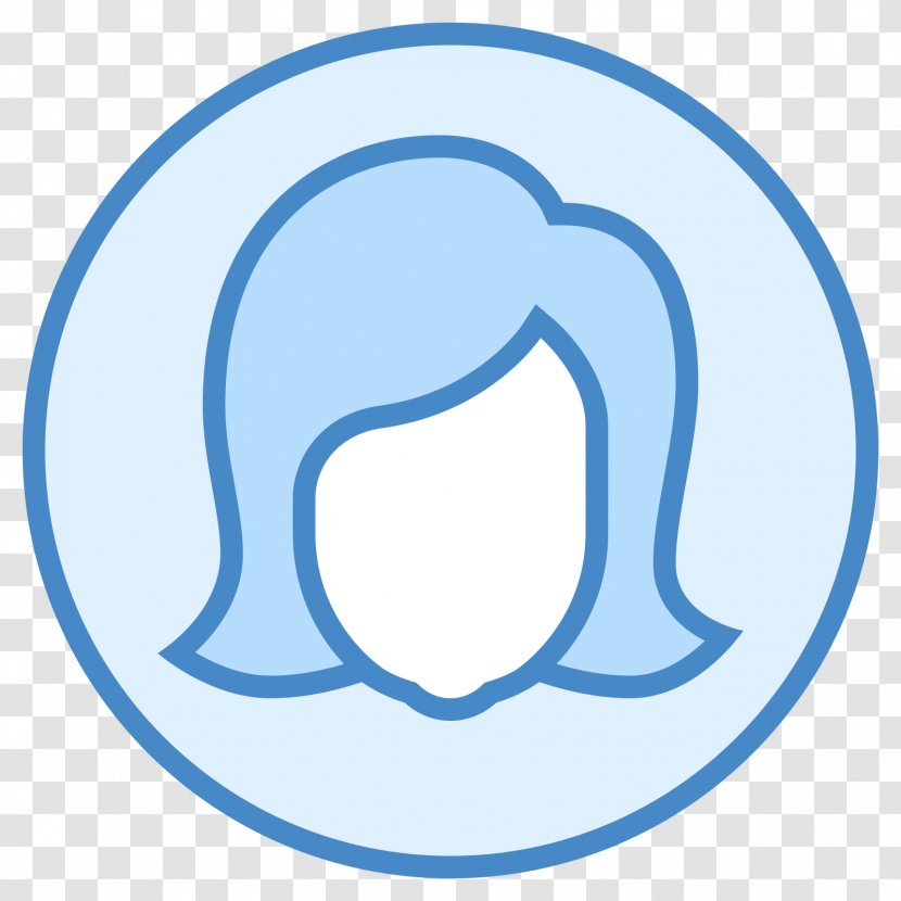 Download Clip Art - Blue - Female User Icon Transparent PNG