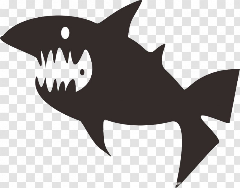 Shark Silhouette Download - Dog Like Mammal Transparent PNG