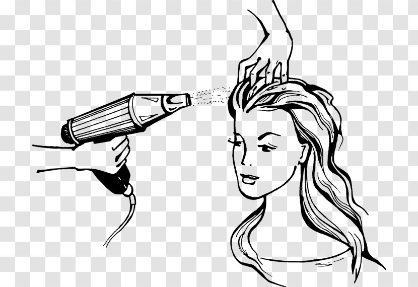 Hair Dryers Hairstyle French Braid Finger - Artwork Transparent PNG