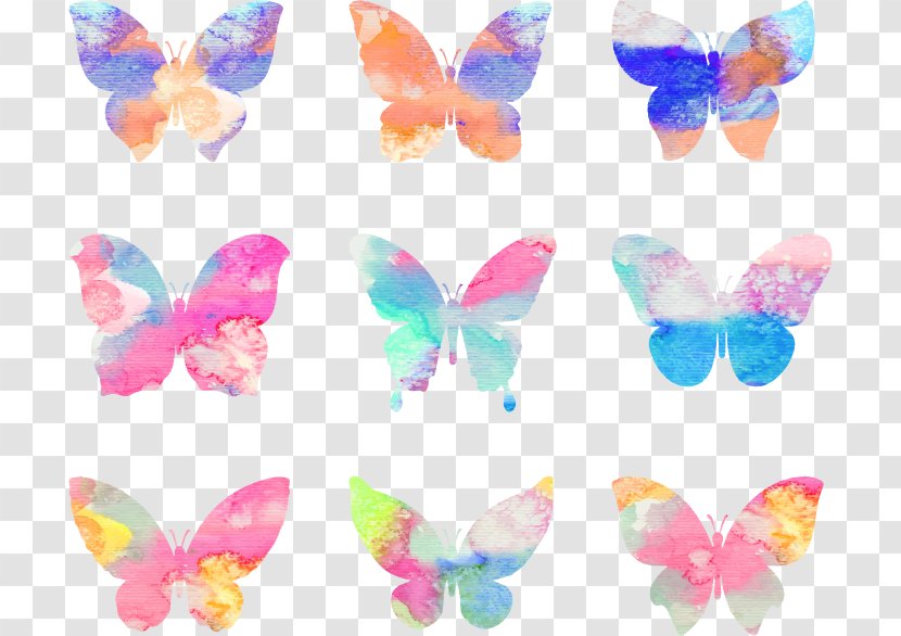 Butterfly Watercolor Painting - Moths And Butterflies - Vector Transparent PNG