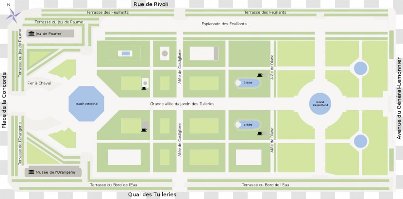 Tuileries Garden Palace Jardin Du Luxembourg Galerie Nationale Jeu De Paume - Map - Park Transparent PNG