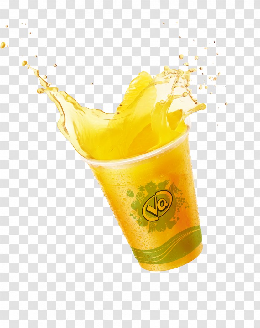 Orange Juice Cocktail Harvey Wallbanger Drink - Non Alcoholic Beverage - Splash Transparent PNG