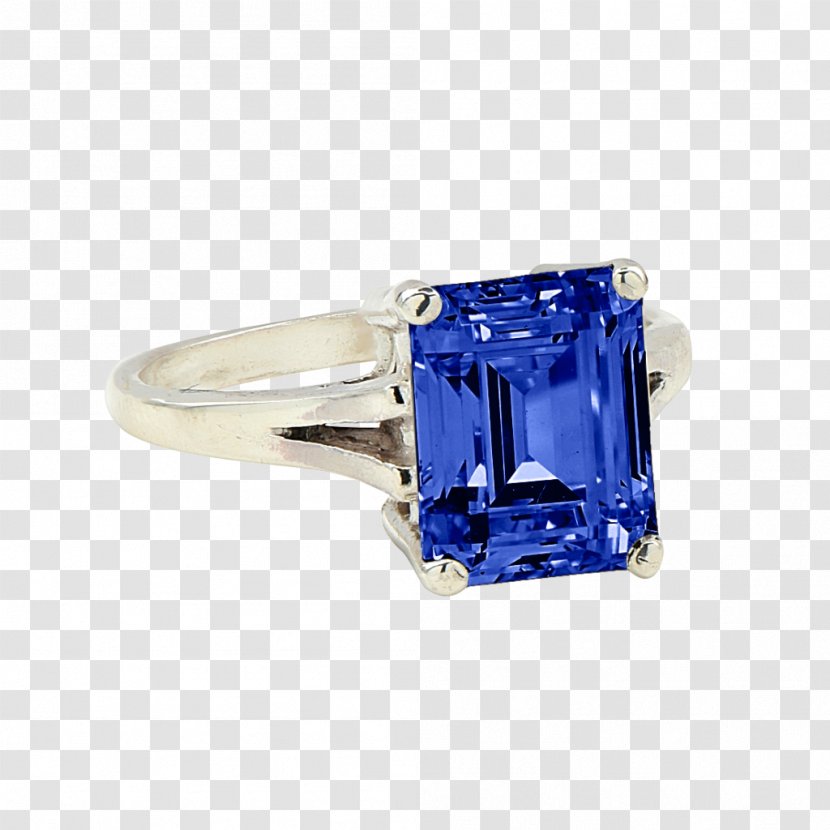 Sapphire Ring Cut Jewellery Emerald - Platinum - Gem Transparent PNG