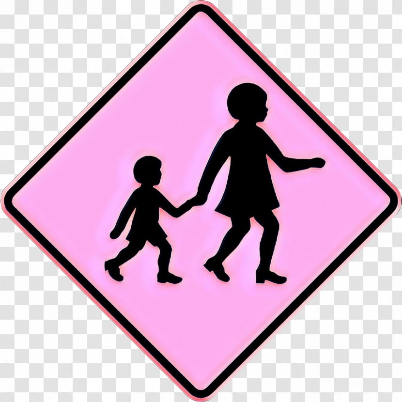 School Bus Silhouette - Crossing Guard - Traffic Sign Transparent PNG