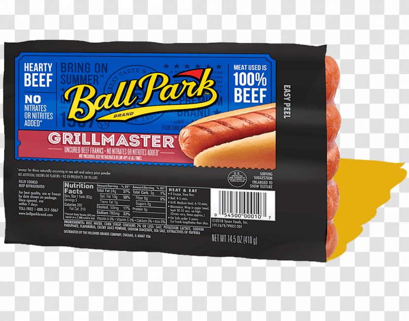 Hot Dog Bratwurst Ball Park Franks Beef Hamburger Transparent PNG