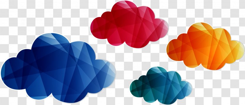 Cloud Geometry - Irregular Graphics Clouds Transparent PNG