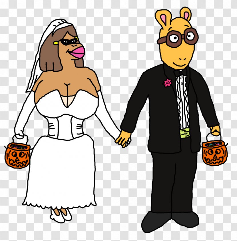 YouTube Cartoon Clip Art - Vertebrate - Wedding Couple Transparent PNG