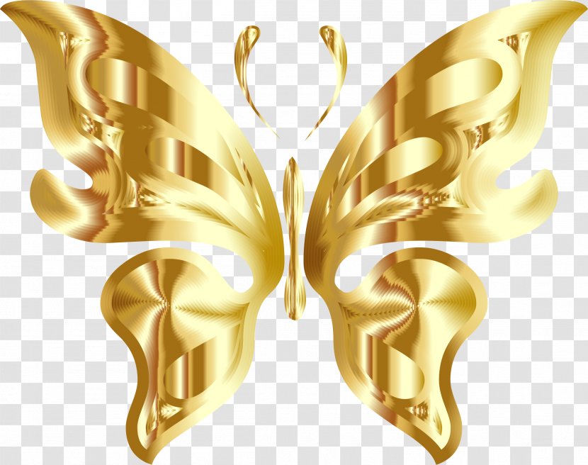 Butterfly Gold Insect Mask Clip Art - Flower - Cliparts Background Transparent PNG