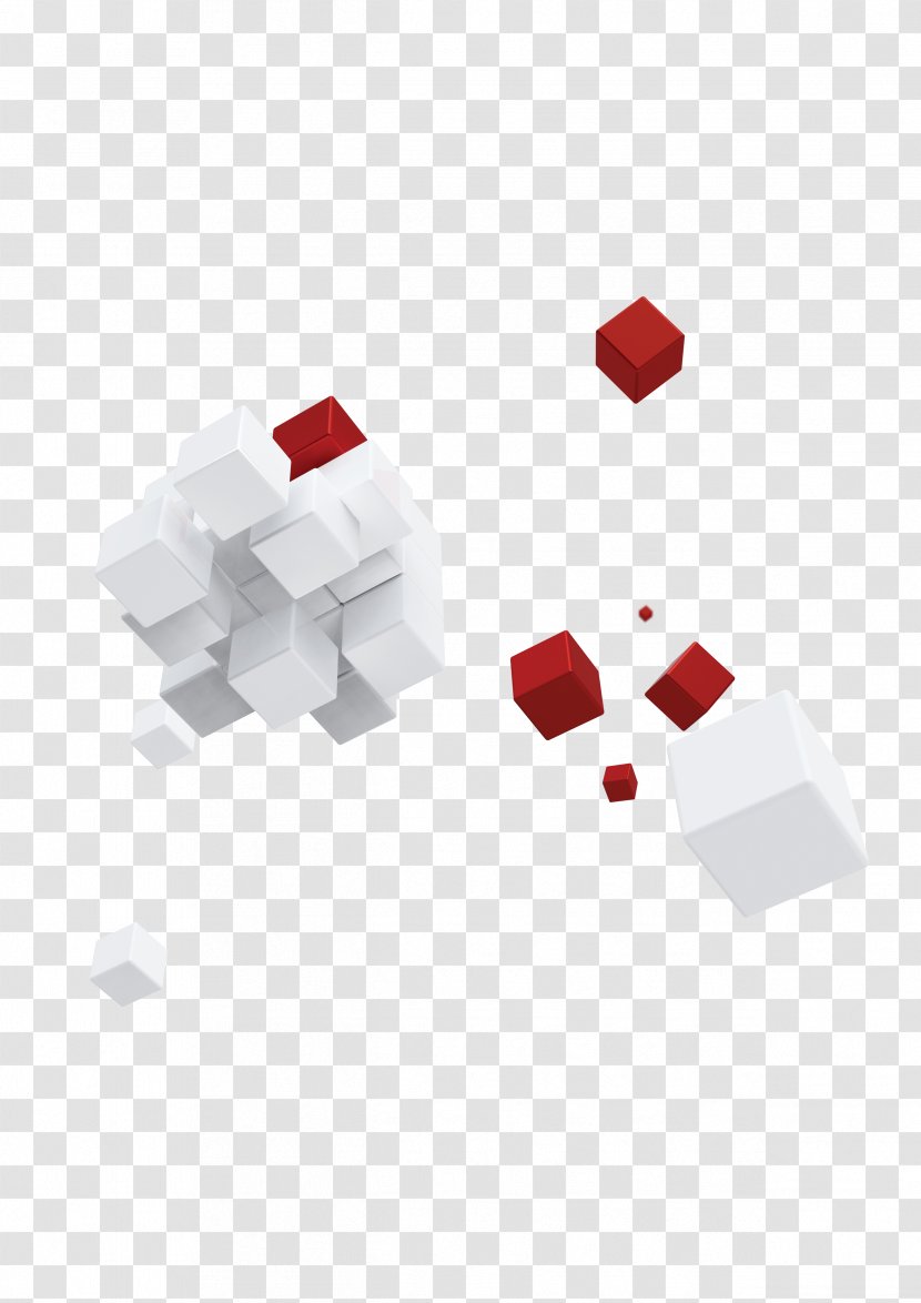 Drawing Innovation Three-dimensional Space - Red - Cube Transparent PNG