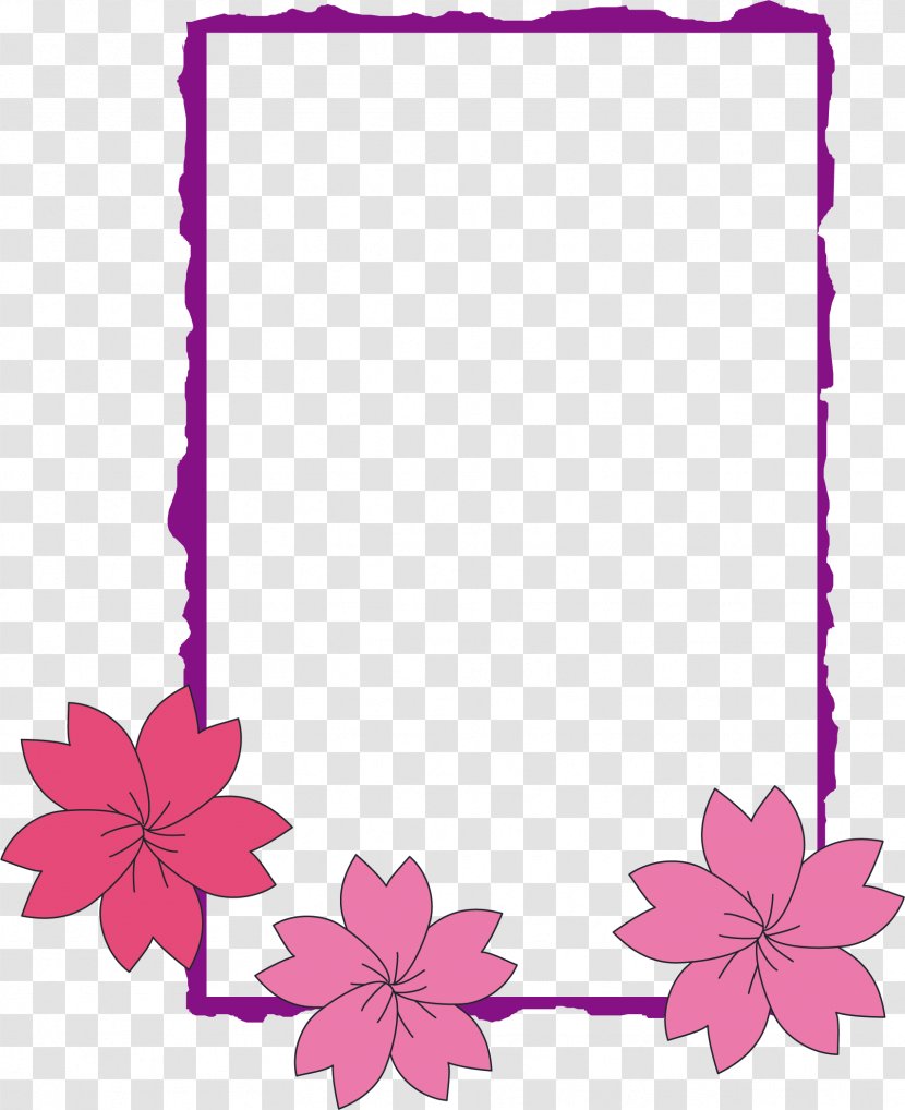 Clip Art - Leaf - Purple Vector Japanese Border Transparent PNG