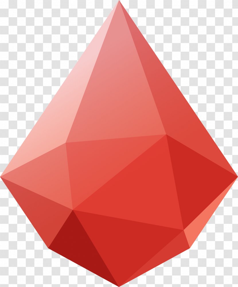 Triangle - Red - Diamond Block Combination Graphics Transparent PNG