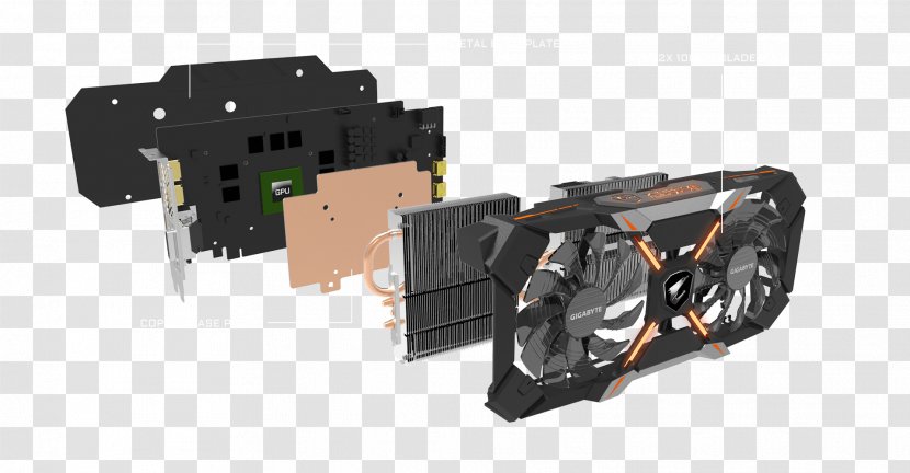 Graphics Cards & Video Adapters NVIDIA GeForce GTX 1060 Gigabyte Technology 英伟达精视GTX - Computer Cooling - Fan Club Transparent PNG