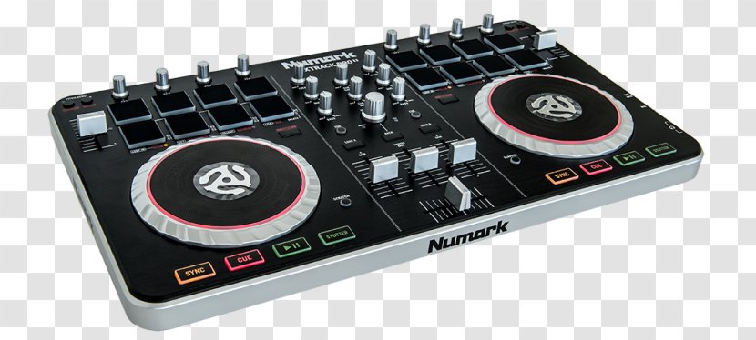 Audio DJ Controller Disc Jockey Numark Industries Mix - Watercolor - Presentasion Transparent PNG
